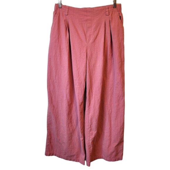 Halara Women's Salmon Pink 100% Cotton Trouser Pants Size XL Tall - Picture 1 of 5